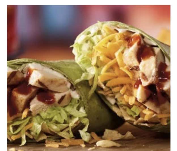 Whiskey River BBQ chicken Wrap 