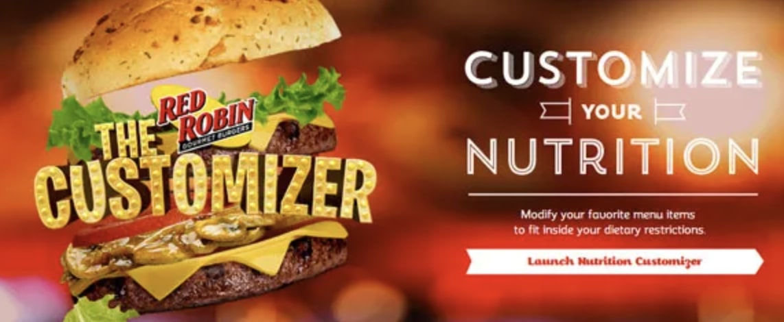 red robin nutrition