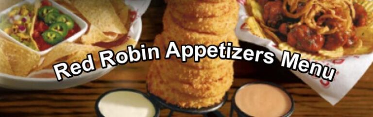 Red Robin Appetizers Menu